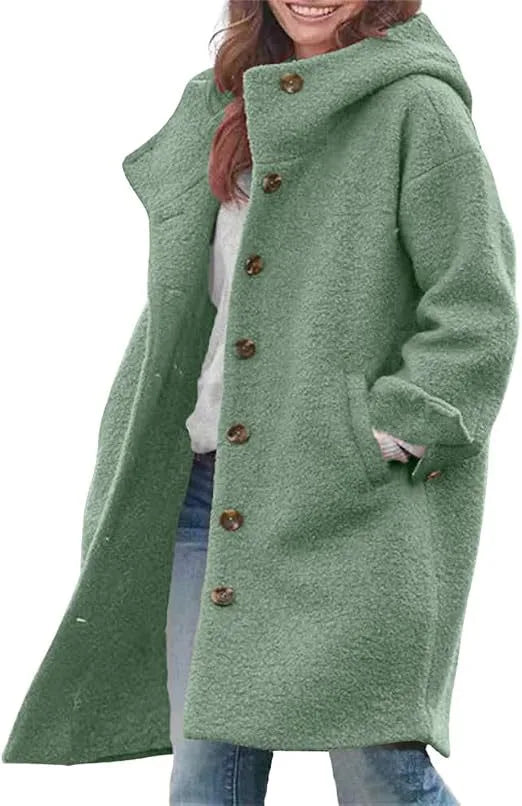 Hester | Women’s Long Hooded Teddy Coat