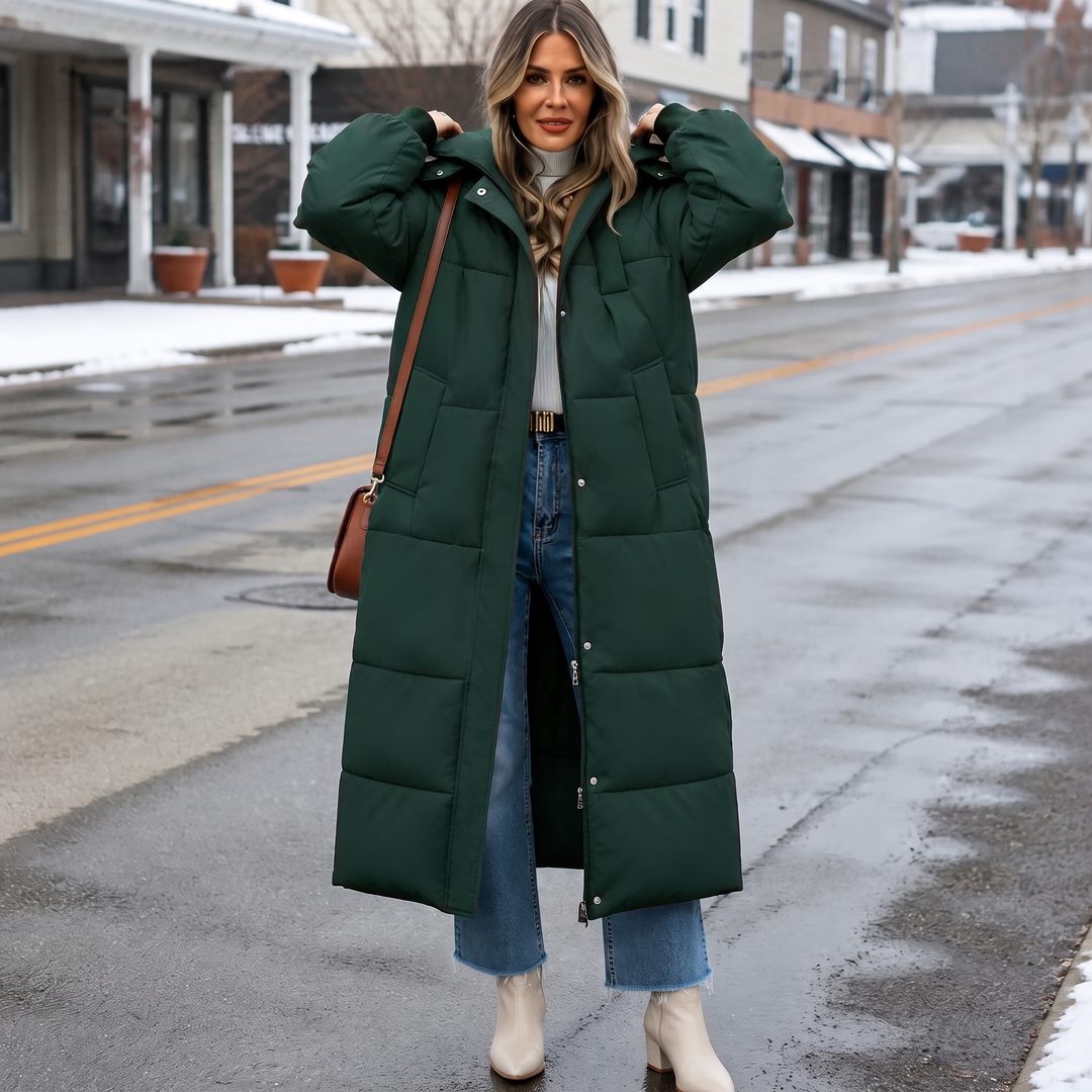 Brianna | Women’s Long Hooded Puffer Coat