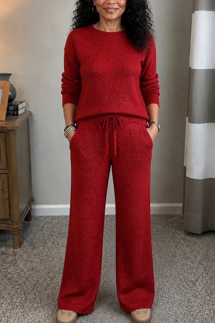 Noelia | Women’s Sparkle Sweater Pants Set