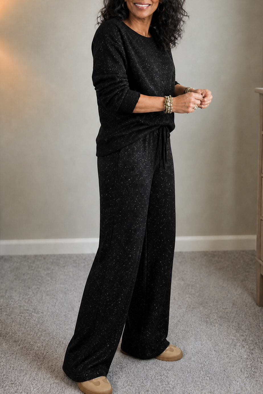 Noelia | Women’s Sparkle Sweater Pants Set