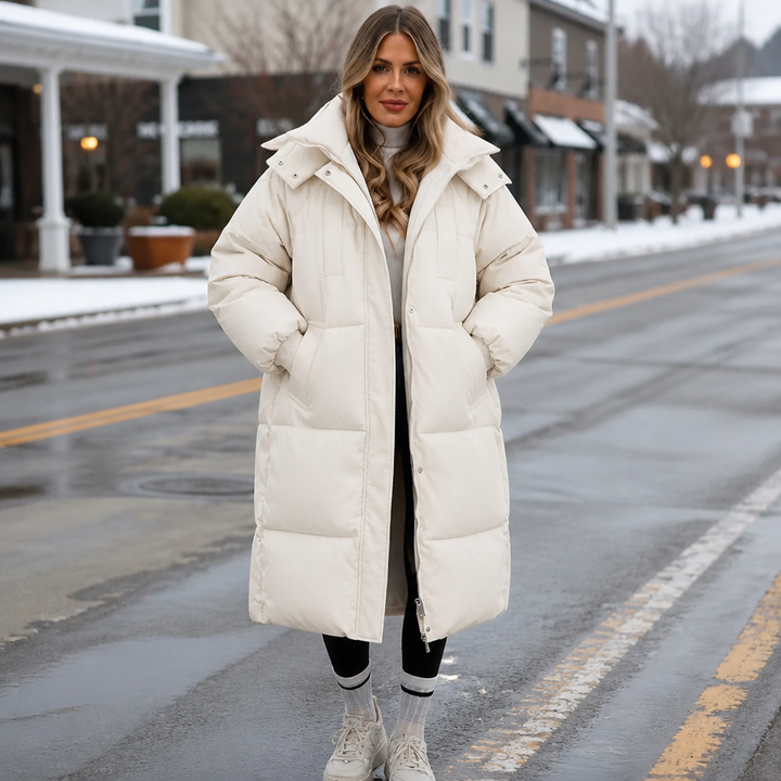 Brianna | Women’s Long Hooded Puffer Coat