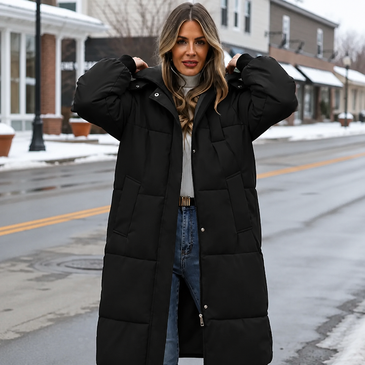 Brianna | Women’s Long Hooded Puffer Coat