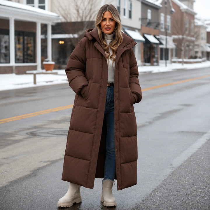 Brianna | Women’s Long Hooded Puffer Coat