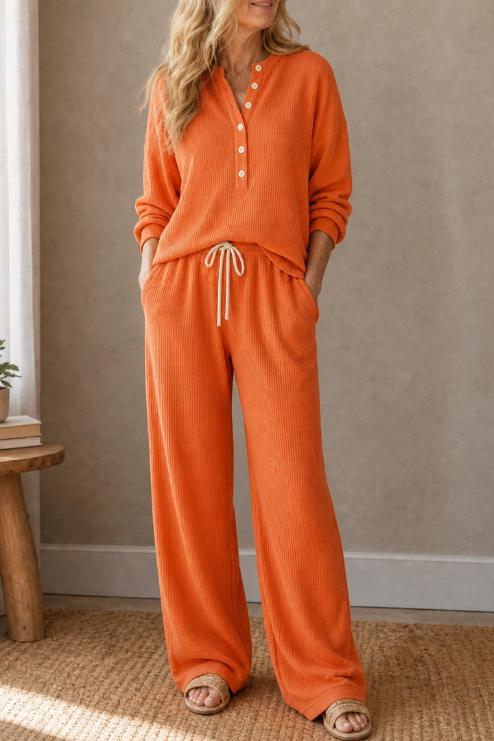 Saskia | Women’s Waffle Knit Loungewear Set