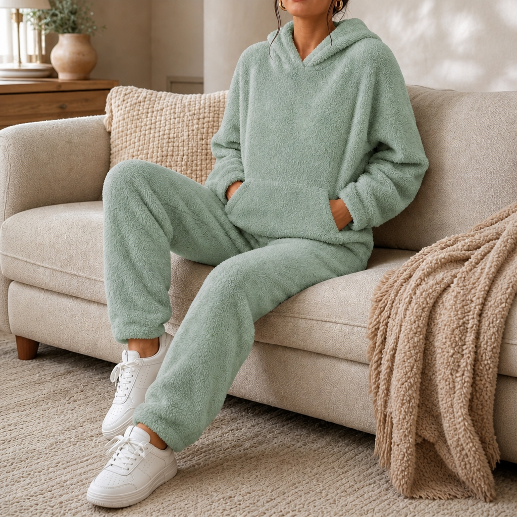 Kimberly | Women’s Plush Fleece Hooded Jogger Pants Set