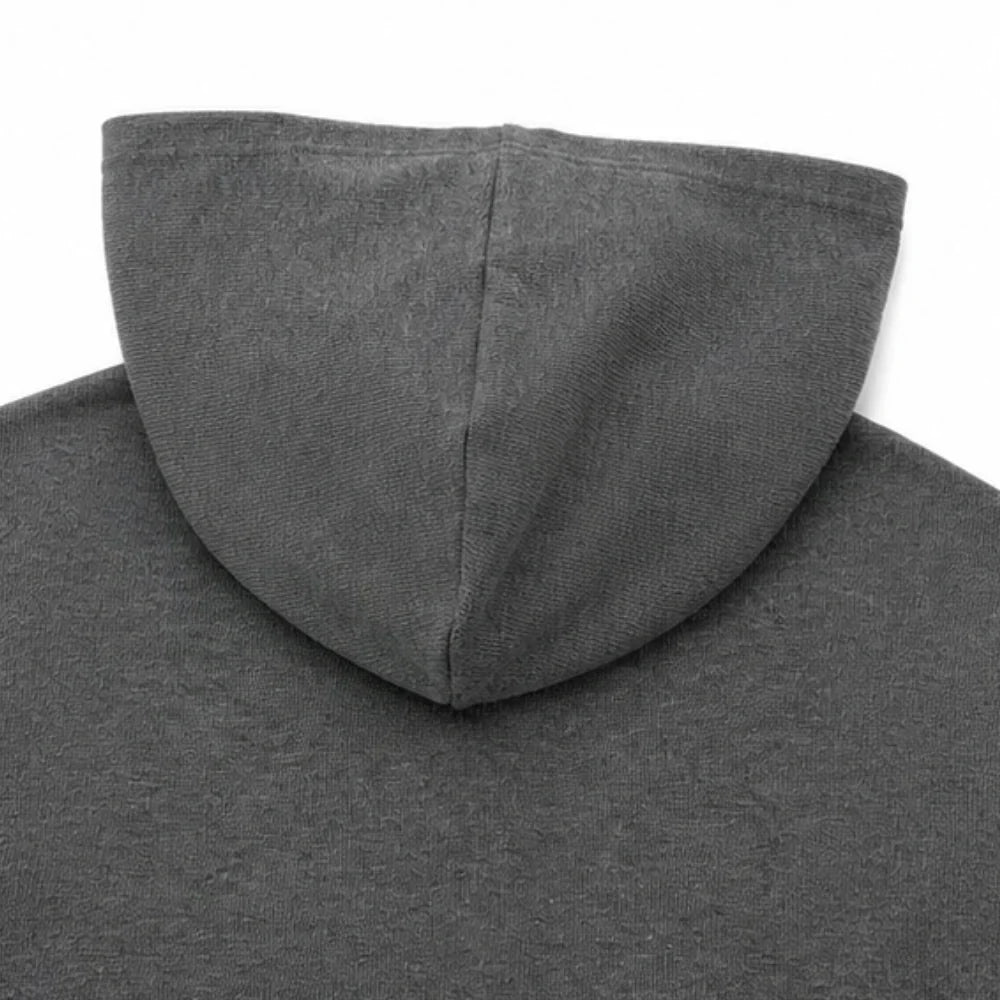 Meredith | Women's Oversized Waffle Knit Henley Hoodie with Button Placket
