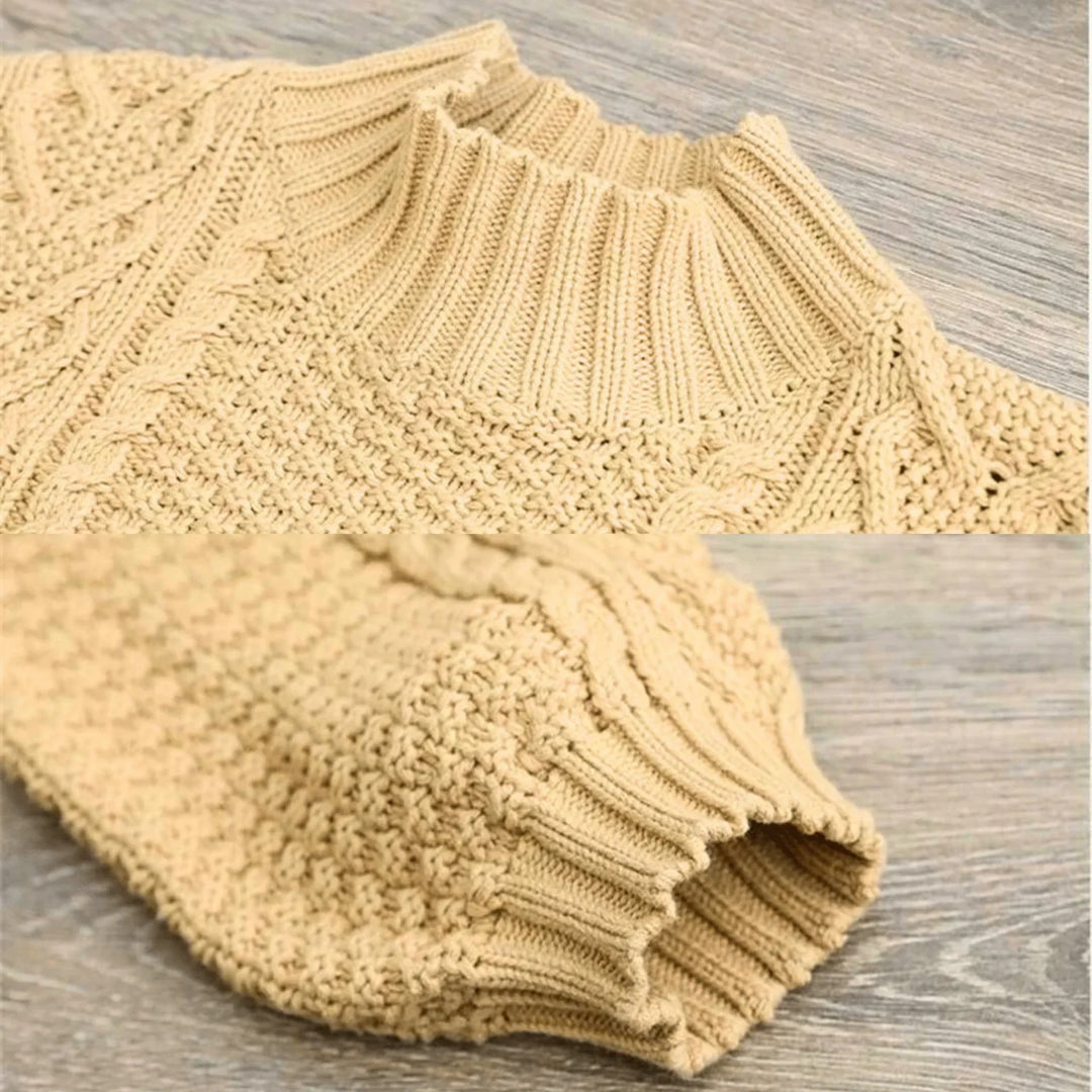 Ingeborg | Women’s Chunky Cable Knit Mock Neck Sweater
