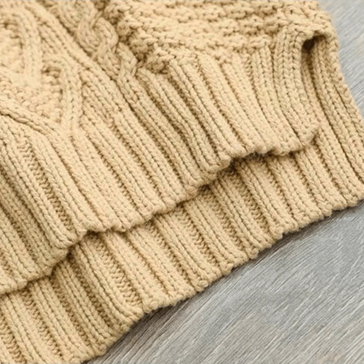 Ingeborg | Women’s Chunky Cable Knit Mock Neck Sweater