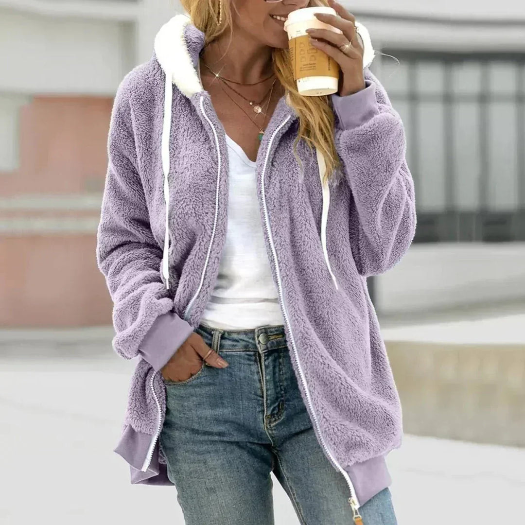 Ondine | Women’s Hooded Sherpa Zip Jacket