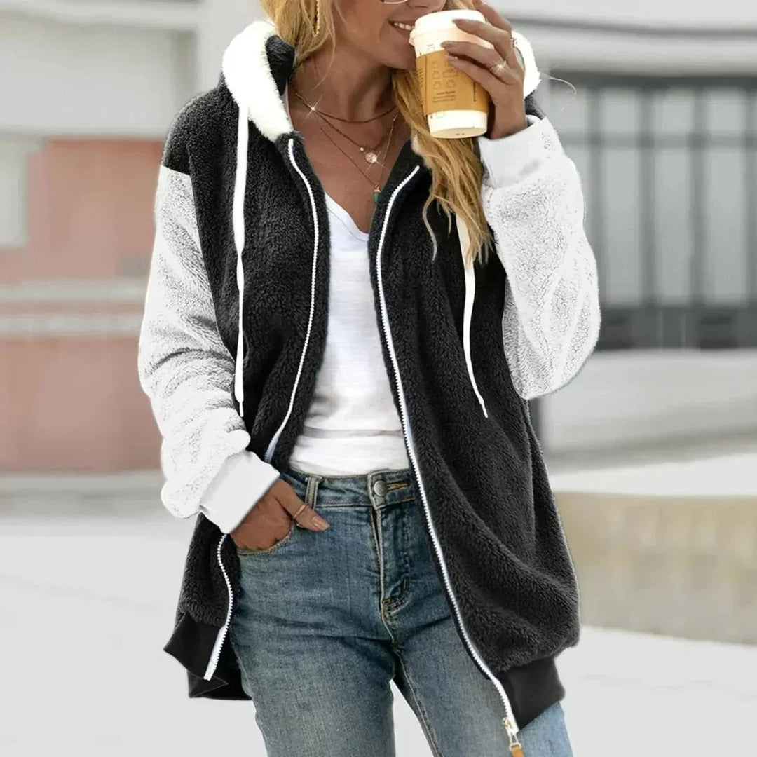 Ondine | Women’s Hooded Sherpa Zip Jacket
