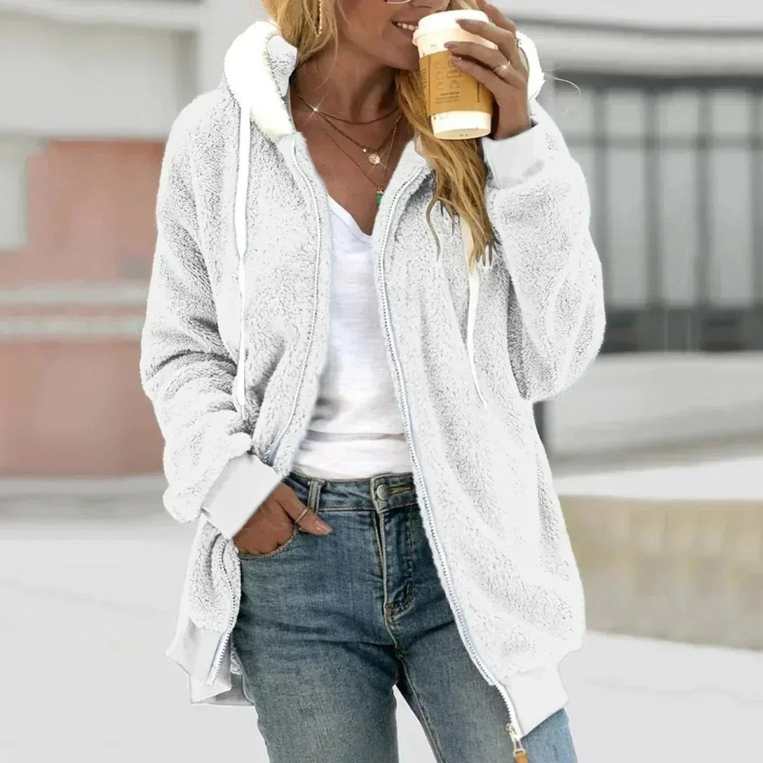 Ondine | Women’s Hooded Sherpa Zip Jacket