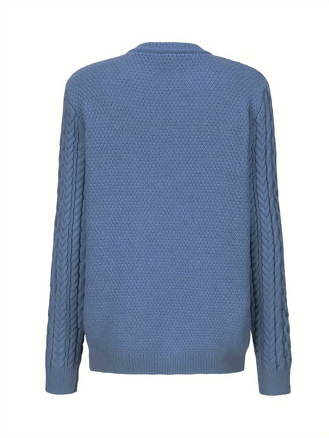 Ysabeau | Women's Chunky Cable Knit Crew Neck Cardigan with Pockets